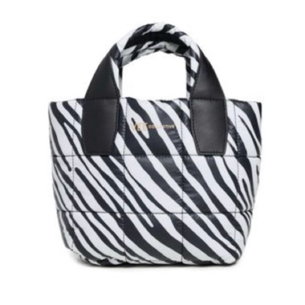 VEE COLLECTIVE Women's Black Porter Tote Mini Bag Handbag Crossbody, Zebra Print